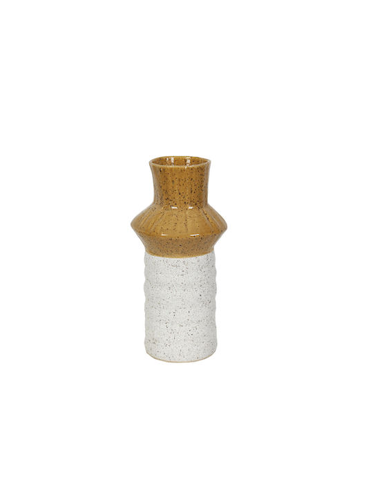 Romimex Decorative Vase Yellow 19x19x41cm