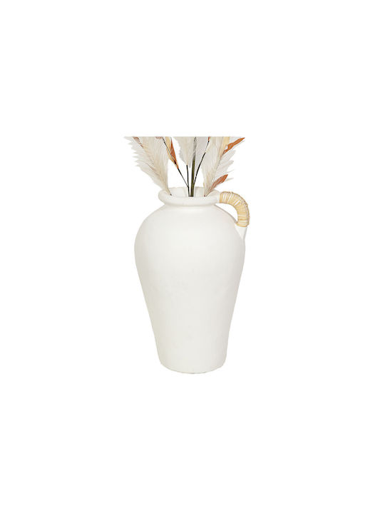 Romimex Decorative Vase White 27x27x40cm