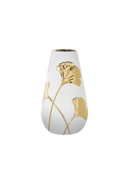 Alexandra House Living Decorative Vase White 14x25cm