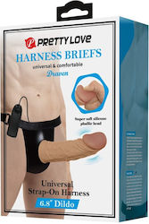 Pretty Love Strap-on Harness με Dildo και Δόνηση στο χρώμα του δέρματος Pretty Love Strap-on Harness με Dildo και Δόνηση στο χρώμα του δέρματος