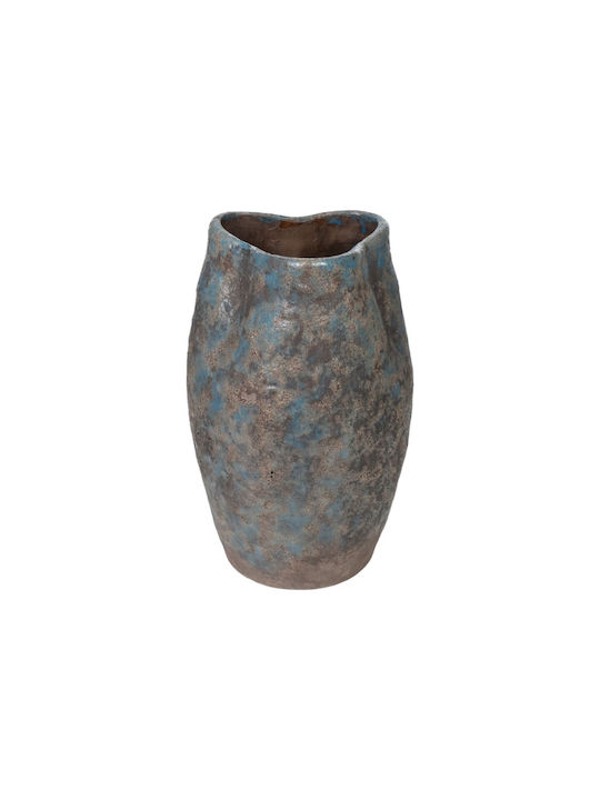 Romimex Decorative Vase Blue 17x17x27cm