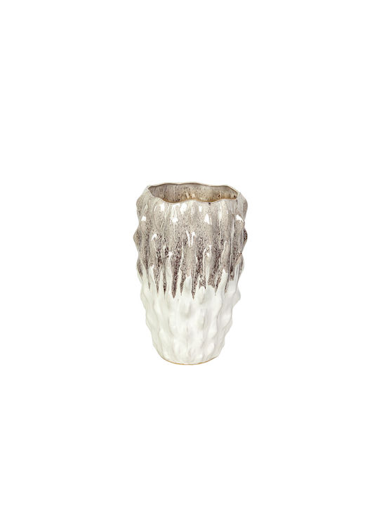 Romimex Decorative Vase White 21x21x32cm