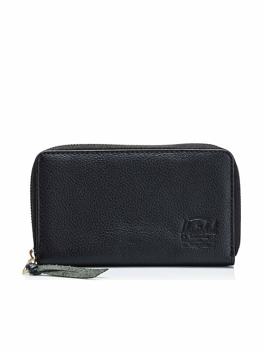 Μικρό Δερμάτινο Γυναικείο Πορτοφόλι Μαύρο