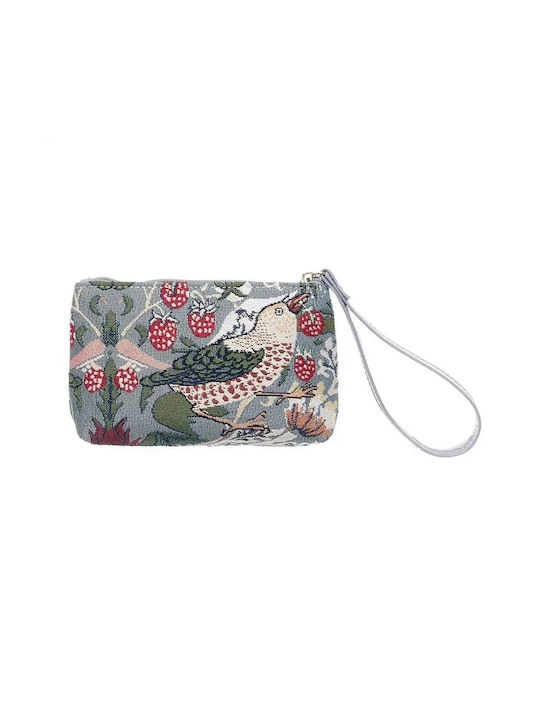 Signare Handgelenktasche – Strawberry Thief Grau