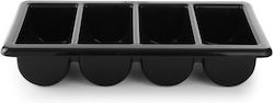 Gn1/1 4-piece Black Cutlery Container Hendi 552315