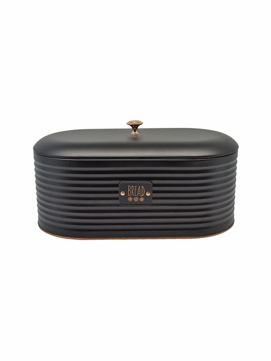 Ankor Metallic Bread Box Black 34x18x17.2cm