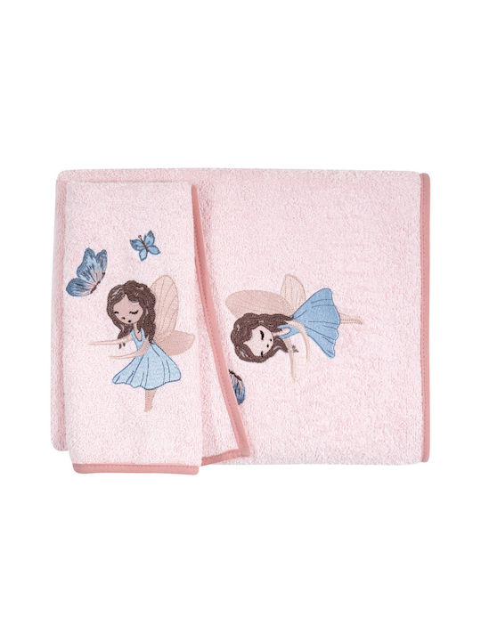Greenwich Polo Club Set of baby towels 2pcs Dusty Rose - Pink Weight 400gr/m²