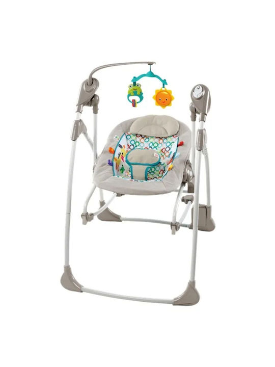 Bright Starts Electric Relax Bebeluș Balansoar 2 în 1 cu Muzică Gri pentru Copil până la 9kg