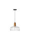 Pakketo Godren Adjustable Pendant Light Transparent with Socket E27 24x24cm