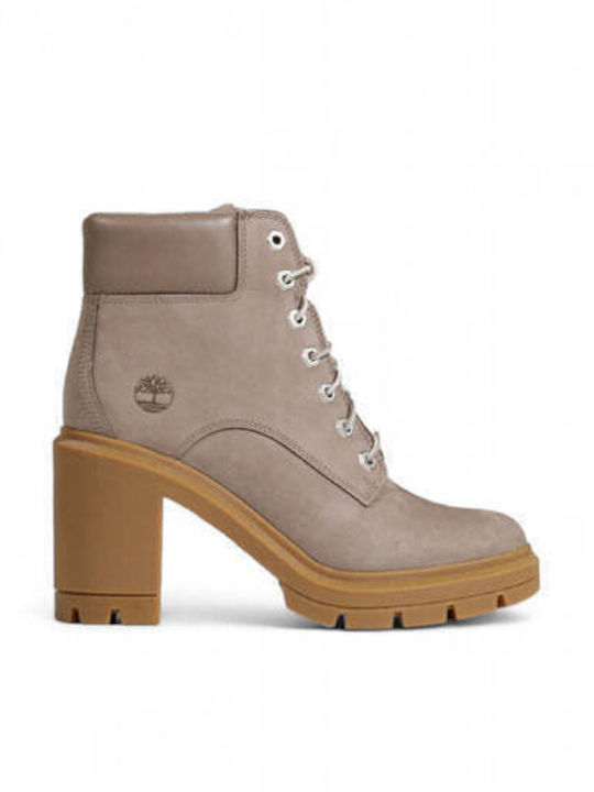 Timberland Leather Women's Ankle Boots Beige