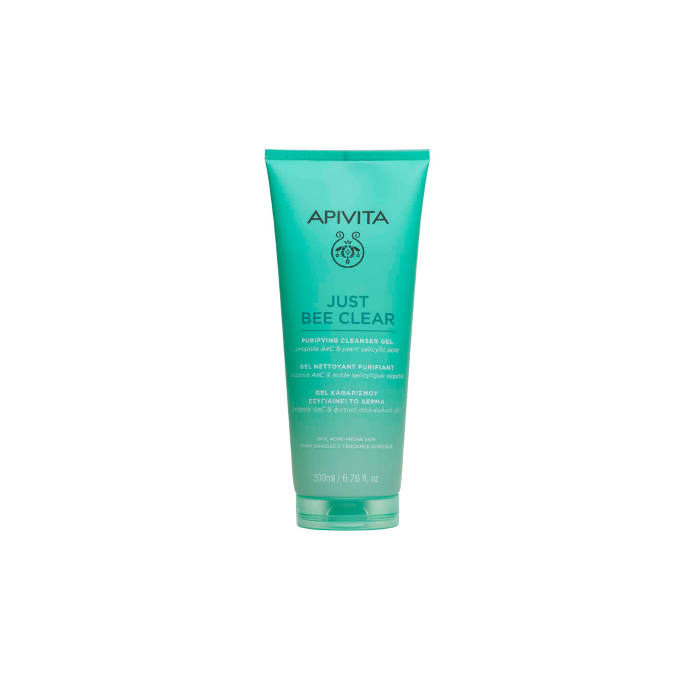 Apivita Just Bee Clear Gel Καθαρισμού Προσώπου για Ακνεϊκές Επιδερμίδες 200ml