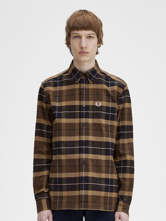 tobacco brown shirt Maglificio GRP | Tobacco Brown Washed Linen Polo Shirt