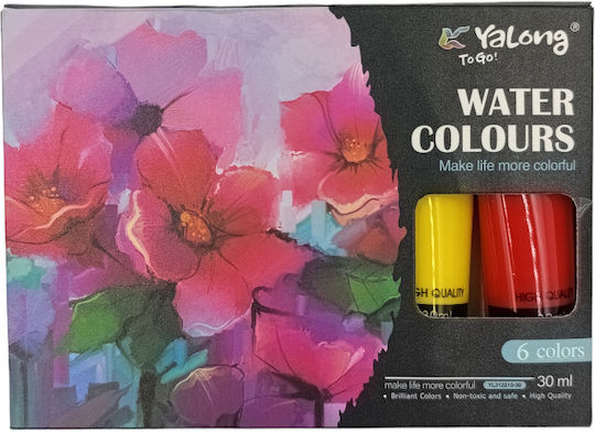 Yalong Aquarellfarbenset Bunte 30ml 6Stück