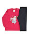 Kids' Set with Leggings Winter 2pcs Fuchsia Mouse Princess