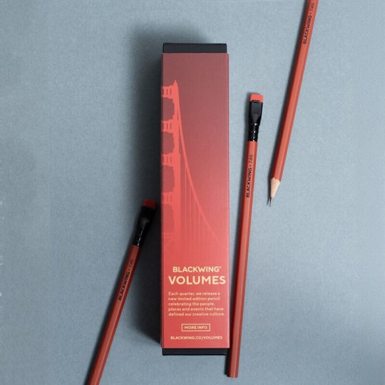 Blackwing Volume 746 Pencil Set with Eraser Red 12pcs