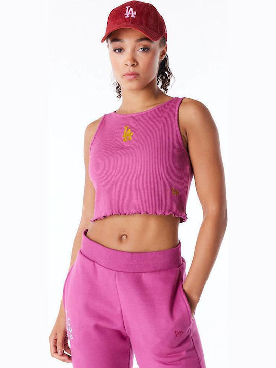 New Era Γυναικείο Αθλητικό Crop Top Αμάνικο Purple
