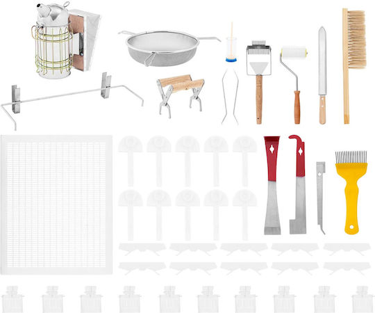Beekeeping Tool Set Smoker Scrapers Grabs Sieve Traps 37 Pcs