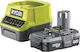Ryobi Σετ Μπαταρίας Χωρητικότητας 1.3Ah 18V με Φορτιστή