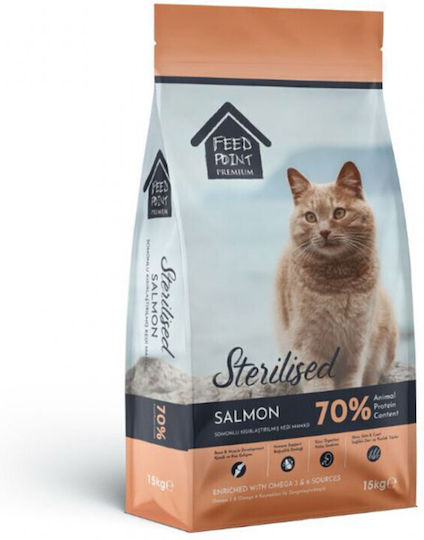 Feed Point Dry Food for Neutered Cats with Salmon 15kg