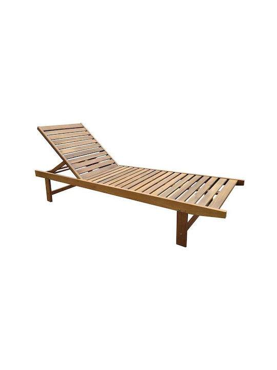 Deckchair Wooden Lugano Beige 65x196x33cm.