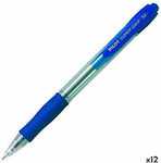 Pilot Supergrip Pen 1mm with Blue Ink Blue Body 12pcs