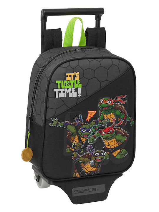 Schulranzen mit Rollen Teenage Mutant Ninja Turtles Schwarz Grau 22 x 27 x 10 cm