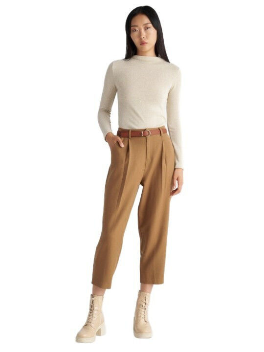 Staff Women's Fabric Trousers Chocolate