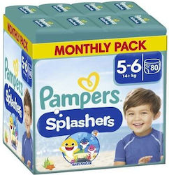 Pampers Scutece de înot Splashers pentru 14+ kgkg 80buc