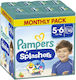 Pampers Πάνες Μαγιό Splashers Monthly Pack No. 5+ για 14+kg 80τμχ