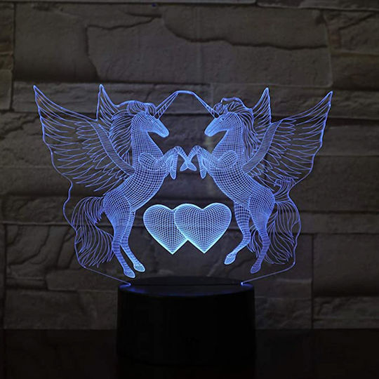 Παιδικό Διακοσμητικό Φωτιστικό Καρδιά Rgb 3εκ.