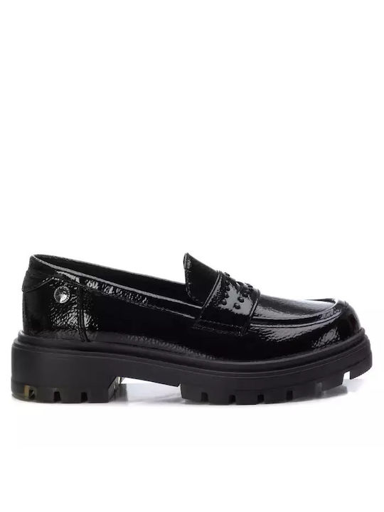 Xti Girls Leather Moccasins Black