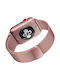 Rose Gold Milanese Metal Strap for Apple Watch 38 40 41 mm Universal Size Series 1 2 3 4 5 6 7 8 9 Rose Gold