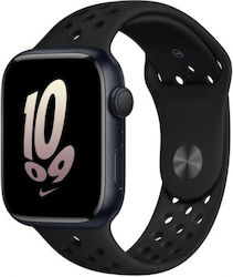 Black Sports Strap Ventilation Holes Apple Watch 45 Mm Series 8 Apple Watch Ultra 49 Mm Universal Size