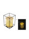 ForHome Kerzenhalter Metall in Gold Farbe 13x18cm 1Stück