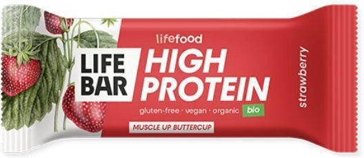 Lifefood Lifebar Μπάρα με 20% Πρωτεΐνη & Γεύση Φράουλα 40gr