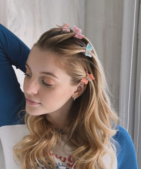 Hey Beauty! Hair Clips with Butterfly Multicolour 6 Pieces