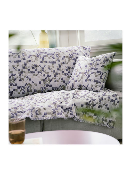 Gofis Home Puzzle Ριχτάρι Πολυθρόνας Πλεκτό 180x180εκ. Lilac 264/17
