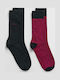 Gant Men's Solid Color Socks Burgundy 2Pack