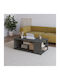 Rectangular Central Coffee Table Berg Wooden Gray Retro M110xW60xH40cm