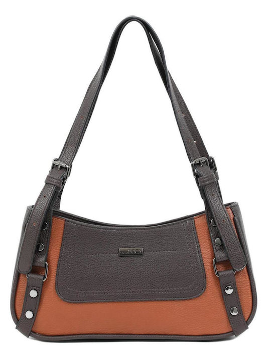 Doca Damen Tasche Schulter Braun