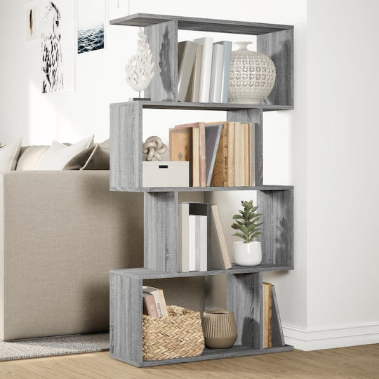 Grey Bookcase 70x24x129cm