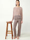 Vamp Winter Women's Pyjama Top Rose Dusty