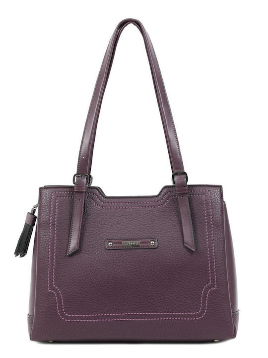 Doca Damen Tasche Schulter Lila