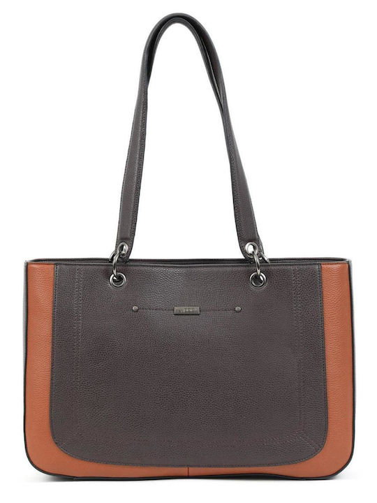 Doca Damen Tasche Schulter Braun