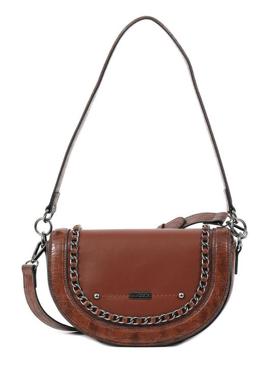 Doca Damen Tasche Schulter Braun