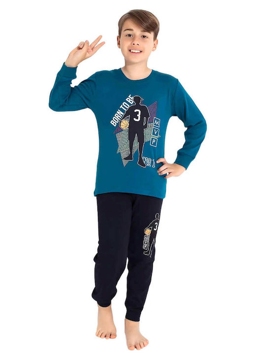 Esthisis Kids Pyjamas Winter Cotton PETROL