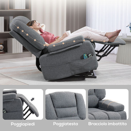 Relax with Footstool 97x90x102cm Gray Relax with Footstool 97x90x102cm Gray