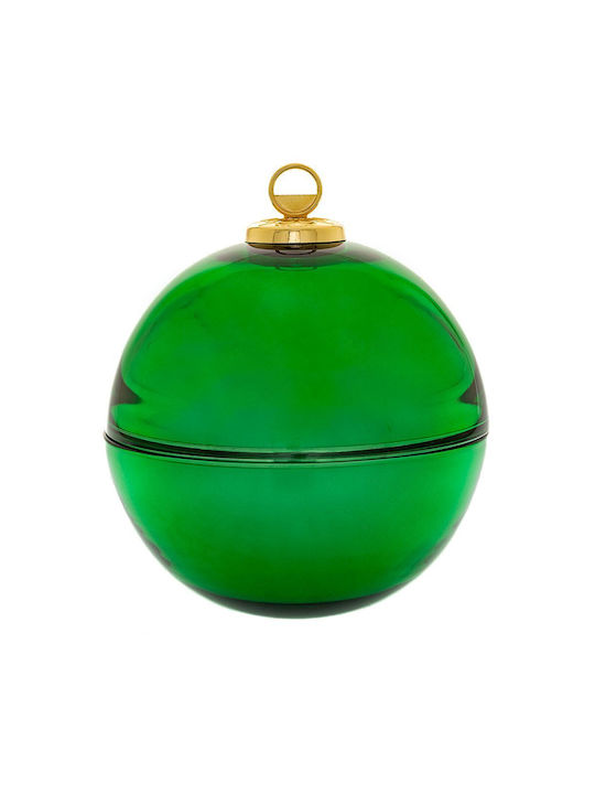 Green Glass Openable Ball 18cm