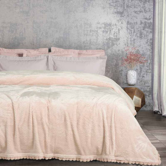 Das Home Winter 1185 Fleece Blanket Sofa 130x170cm White