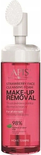 Apis Natural Cosmetics Strawberry Face Makeup Remover Foam with Antioxidant and Oil Control Action 150ml